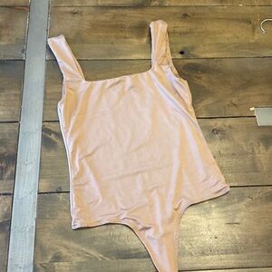 Blu Pepper square neck seamless bodysuit slight sheen size M